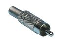 Plug RCA black, metal body, cable mount AU/CX-RC-M-MEB 4012386062899
