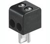 Speaker plug, 2 pins, cable mount, screw connection, black AU/CX-SP-M-B