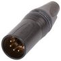 PLUG, XLR, BLACK, 5POLE NC5MXX-B