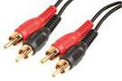 2X PHONO PLUGS TO PLUGS - GOLD/1M PSG00233