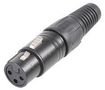 XLR SOCKET, 3PIN, BLACK PLS00535