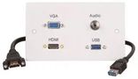 WALLPLATE 2G,HDMI,VGA,AUDIO,USB A PELR0088
