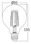 LED bulb E27 230V G95 6W 540lm, FILAMENT, amber white 2200K, dimmable BB47-60620 5949097704734