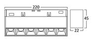 Magnetic LED tracklight 12W, warm white 3000K, narrow angle, 850lm, 22cm BD60-01201 5949097723063