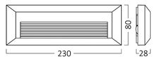 Wall step light, 3W 180lm, 3000K, white, hermetic IP65 BG38-01900 5949097729751