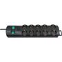 Primera-Line 10-way power strip 2.00 m H05VV-F 3G1.5 Black TYPE E BN-1153304120 4007123214365
