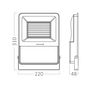 LED solar floodlight with motion sensor and remote controller, 50W, 1800lm, CCT, IP65 BT64-01881 5949097739224