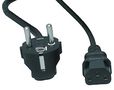 Power connection cord, angled; 1.8 m, black, CEE 7/7 - C13 3x0.75mm CABLE-703 4040849500770; 5412810325269