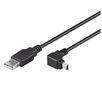 Cable USB A male - miniUSB black 90° 1.8m CABLE-90MINI