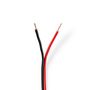 Speaker Cable | 2 x 0.75 mm² | Copper | 100.0 m | Round | PVC | Black / Red | Reel CABR0750BK1000 5412810311958
