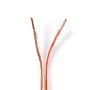 Speaker Cable | 2 x 4.00 mm² | Copper | 25.0 m | Round | PVC | Transparent | Reel CABR4000TR250 5412810312344