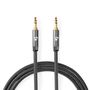 Stereo Audio Cable | 3.5 mm Male | 3.5 mm Male | Gold Plated | 5.00 m | Round | Grey / Gun Metal Grey | Cover Window Box CATB22000GY50 5412810318988