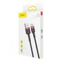 Cable USB A plug - USB C plug 1.0m QC3.0 red+black BASEUS CATKLF-B91 6953156278219