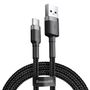 Cable USB A plug - USB C plug 3.0m QC3.0 grey+black BASEUS CATKLF-UG1 6953156296343