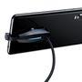 Cable USB2.0 A plug - USB C plug 1.2m with suction cup black BASEUS CATXA-A01 6953156296817