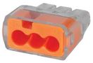 PUSH IN CONNECTORS, 3P, ORANGE, 10PK 30-1033-10