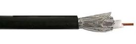 COAX CABLE RG6U BLACK 100M RG6UCCABLK100MFF