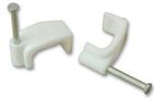 CABLE CLIP TWIN & EARTH WHT 10MM 100/PK ZZV42408