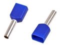 FRENCH TWIN FERRULE 0.75MM L.BLUE, PK100 DICE2075