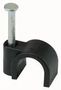 CABLE CLIP, POLYETHYLENE, 8MM, BLACK ROUND 8.0MM BLK