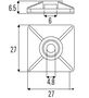 Cable Tie Holder Self-adhesive 27x27mm 80N, Natural (100 pcs) CBH-27/27N 4008190160067