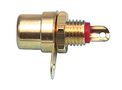 Jack RCA gold plated, unshielded, panel mount, red AU/H-RC-F-ME/GR