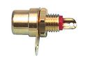 Jack RCA gold plated, unshielded, panel mount, red AU/H-RC-F-ME/GR 4040849113048