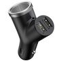 Car Charger 2xUSB 3.4A with Cigarette Lighter Port, Black CCALL-YX01