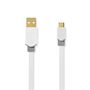 USB Cable | USB 2.0 | USB-A Male | USB Micro-B Male | 480 Mbps | Gold Plated | 1.00 m | Flat | PVC | White | Window Box CCBW60500WT10 5412810263509