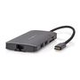 USB Multi-Port Adapter | 7-in-1 | USB 3.2 Gen 1 | USB-C™ Male | HDMI™ Output / Micro SD / RJ45 Female / SD / USB-C™ Female / 3x USB-A Female | 5 Gbps | 0.20 m | Round | Gold Plated | PVC | Anthracite | Box CCBW64240AT02 5412810414253