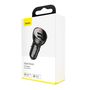 Car Charger 24W 12-24V 2xUSB 4.8A with LED Display, Grey CCBX-0G 6953156215399