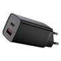 Wall Quick Charger GaN2 Lite 65W USB + USB-C QC4+ PD3.0 SCP FCP AFC, Black CCGAN2L-B01