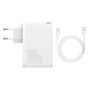 Wall Quick Charger GaN2 Pro 100W 2xUSB + 2xUSB-C QC4+ PD3.0 with USB-C Cable, White CCGAN2P-L02 6953156204690