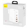 Wall Quick Charger GaN2 Pro 100W 2xUSB + 2xUSB-C QC4+ PD3.0 with USB-C Cable, White CCGAN2P-L02 6953156204690