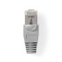 RJ45 Connector | Male | Solid FTP CAT5e | Straight | Nickel Plated | 10 pcs | Polycarbonate | Grey / Transparent | Box CCGB89350GY 5412810289387