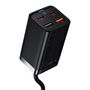 Desktop Fast Charger GaN3 Pro 65W 2xUSB + 2xUSB-C QC4+ PD3.0 with USB-C 1.5m Cable, Black CCGP040101 6932172600334