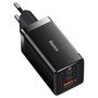 Wall Charger GaN5 Pro 65W USB + 2xUSB-C QC3.0 PD3.0 with USB-C 1m Cable, Black CCGP120201 6932172617523