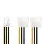 Internal Power cable | 2x Molex Male | PCI Express Female | Gold Plated | 0.20 m | Round | PVC | Black / Yellow | Polybag CCGP74210VA015 5412810279920