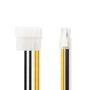 Internal Power cable | P4 Male | Molex Male | Gold Plated | 0.20 m | Round | PVC | Black / Yellow | Polybag CCGP74340VA015 5412810279937