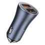 Car Quick Charger 40W 12-24V 2xUSB QC4.0 SCP FCP AFC, Dark Gray CCJD-A0G 6953156201972