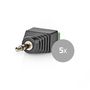 CCTV Security Connector | 3-Way Terminal Block | 3.5mm Jack Male | Male | Black / Green CCTVCM50BK5 5412810309672