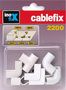 Cable organizer 5.5x5mm corner junctions white 10pcs. CF3200-2