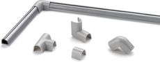 Cable organizer 8x7mm corner junctions silver 10pcs. CF3210-7