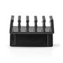 Cable Management | Cable Clip | Click and Go | 2 pcs | Number of slots: 5 Slots | Maximum cable thickness: 7.1 mm | Polypropylene | Black CMGC21052BK 5412810335152