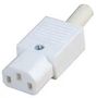 SOCKET, IEC, REWIREABLE, STRAIGHT PX0587/WH