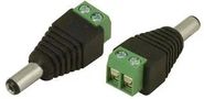 DC BARREL PLUG, 2.1X5.5MM, SCREW TERMS CLB-JL-52