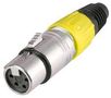 XLR SOCKET 4 PIN YELLOW PSG08726