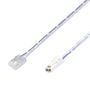 LED strip COB connector, for 8mm strip, transparent, with 50cm wire and L813 plug COB-CON8B-L813