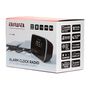 Alarm Clock Radio with 2xUSB Charging Ports, Black CRU-19BK 8435256896756