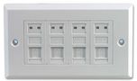 FACEPLATE, CAT5E, 4PORT UT-8704